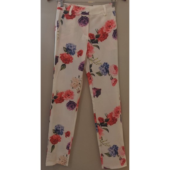 White floral printed slim fit pant *New* - Picture 1 of 5